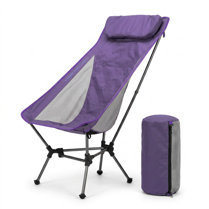 Purple Capy High Back Camping Chair