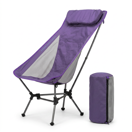 Purple Capy High Back Camping Chair